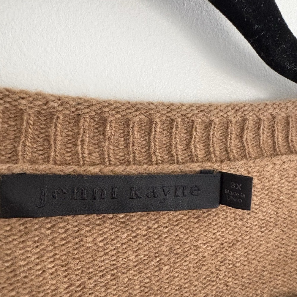 Jenni Kayne Everyday Oversized Wool & Cashmere Blend Sweater In Dark Camel Sz3X - Picture 7 of 9